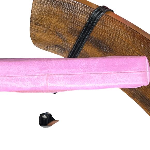 HOBO Pink and Tan Crossbody Bag with convertible wristlet strap - Picture 3 of 8